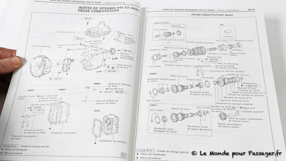 Remontage Boite de vitesse Toyota Land Cruiser H55F