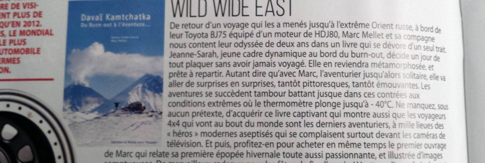 article de Dec. 2014 de 4x4 magazine sur le livre Davïa Kamtchatka